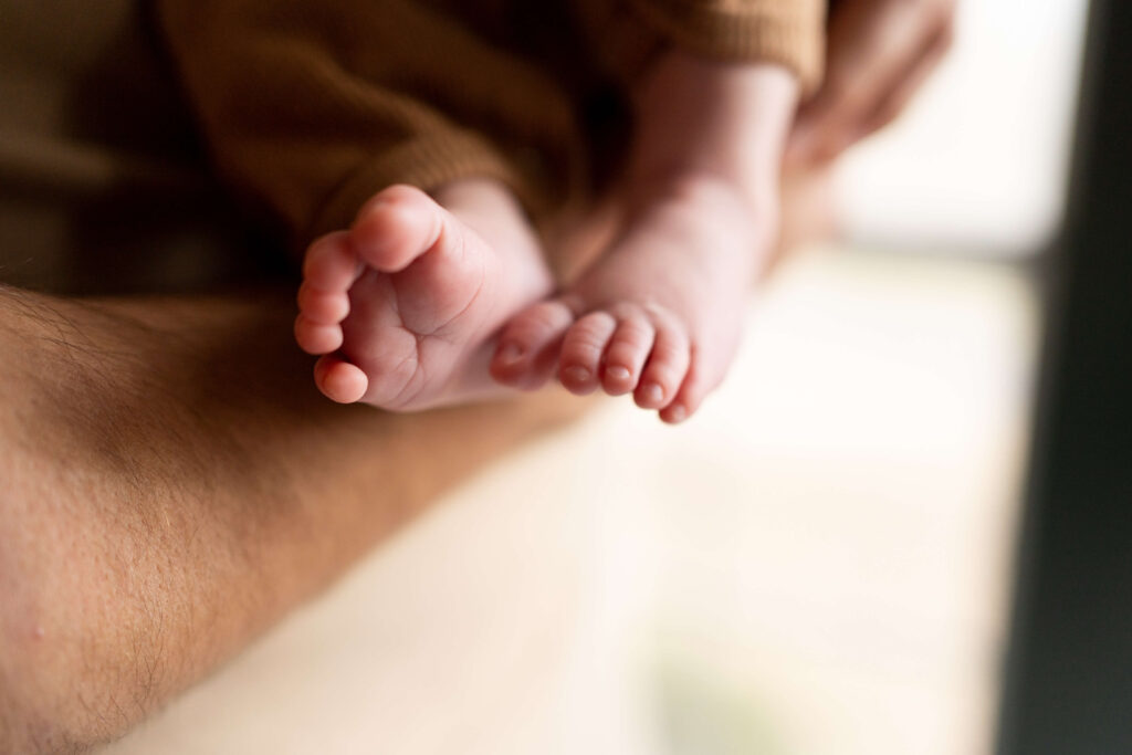 Baby feet during a newborn session.