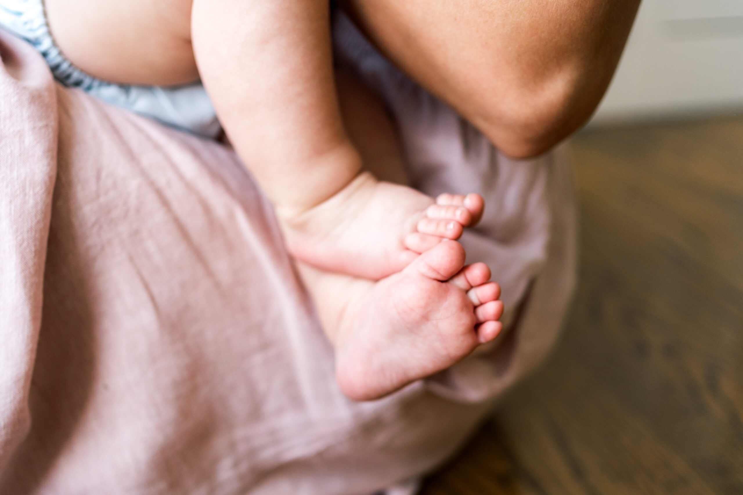 Details of an infant girl's toes